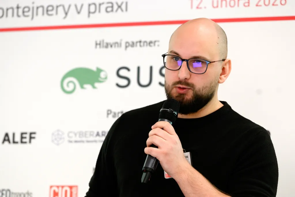 Vojtěch Mareš přednáší na Kontejnery v praxi 2026